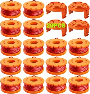 Carrete y tapa de línea de recortadora de césped de 20 piezas para WORX Weed Eater Edger Wacker String - Imagen 1 de 7