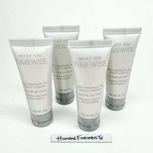 4x Mary Kay Timewise Age Minimize 3D NACHTCREME 0,3oz Reisegröße NORMAL ZUM TROCKNEN - Bild 1 von 3