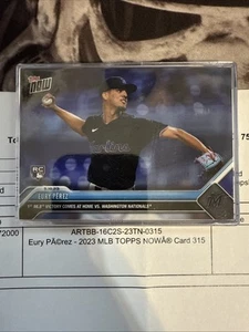 2023 MLB Topps Now #315 Eury Perez RC 10 Pack - Picture 1 of 2