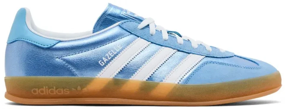 Size 7 - Adidas Gazelle Indoor Blue Metallic Gum W