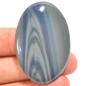 Natural Wave Obsidian Oval Cabochon Loose Gemstone 54.1 Ct 44X29X6 mm A-13632 - Picture 1 of 1