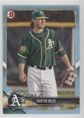 2018 Bowman Prospects Sky Blue /499 Austin Beck #BP6 - Image 1 of 2