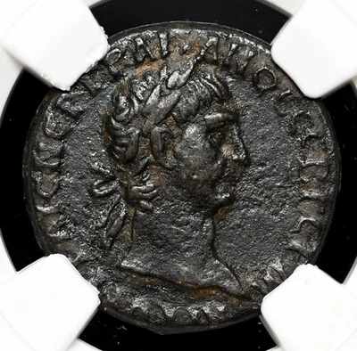 ANTIOCH. Trajan, AD 98-117. Æ20, Legend in wreath, NGC VF - Image 1 of 4