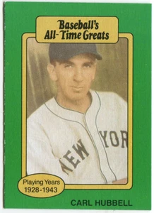 1987 Hygrade Baseball's All-Time Greats - Carl Hubbell New York Giants - Picture 1 of 2