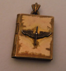 Antique Gold Plated MILITARYWINGS Locket Pendant 2 Picture ARMY AIRFORCE NAVY