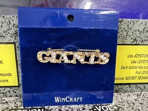 Spilla vintage anni 90 San Francisco Giants oro con borchie diamanti bigiotteria - Foto 1 di 3