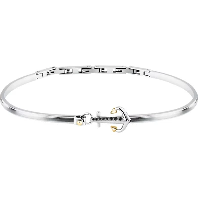 Bracciale uomo/ragazzo gioielli Morellato Versilia SAHB22 acciaio ancora rigido - Immagine 1 di 4