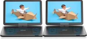 ieGeek 17.5" Portable DVD Player 6Hrs rechargeable Battery 15.6" Swivel Screen - Picture 1 of 8