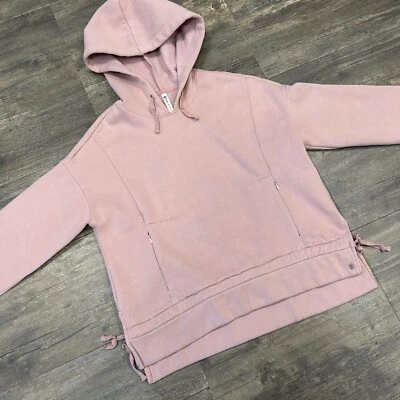Sudadera con capucha deportiva Fabletics para mujer talla pequeña rosa bolsillos con cremallera Foto 1 de 4