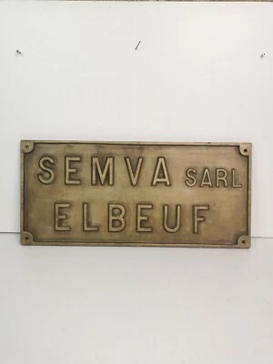 Ancienne plaque, professionnelle, Enseigne, entreprise, Déco, Bronze ? Laiton ?  - Photo 1/4