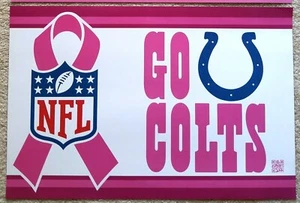 BELLISSIMO POSTER BIANCO INDIANAPOLIS PULEDRI CONSAPEVOLEZZA CANCRO AL SENO - RARO E COME NUOVO! - Foto 1 di 1