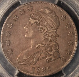 1835 Capped Bust Half Dollar, PCGS XF45, Beautiful Original Surfaces! - Picture 1 of 4