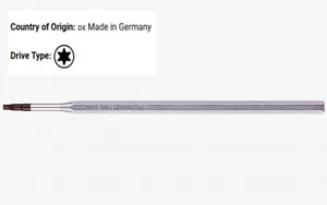 Felo Torx T8 x 6-3/4" Blade for Torque Limiting Handle - 5-26 in/lbs - Picture 1 of 2