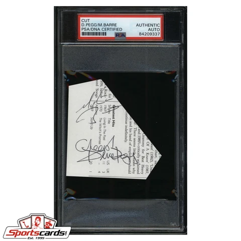 Dave Pegg & Martin Barre Signed Cut PSA/DNA Musicians - Jethro Tull Cover