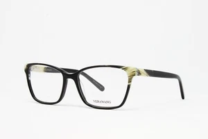 Vera Wang Women's Eyeglasses V399 Black Horn 52mm Sqaure Plastic Frame NEW! - Picture 1 of 4