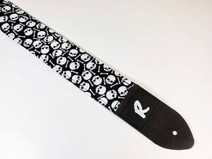 Skulls Guitar Strap - Skull Guitar Strap -Double Padded - Hand Crafted -