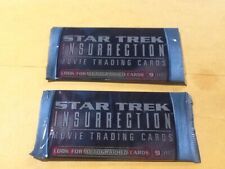 2 Star Trek 1998 Insurrection Movie Trading Cards Packs 9 cards/pack FREE SHIPPI