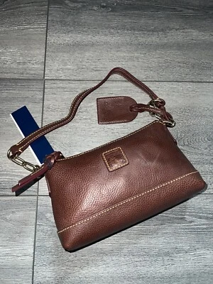 Dooney & Bourke Florentine Leather Lizie Shoulder Bag Chestnut A390009 - Image 1 of 4