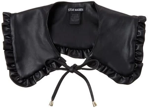 Steve Madden 300103 Faux Leather Collar, Black, One Size Fits Most US - Picture 1 of 2