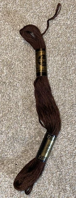 DMC Embroidery Floss #938 Brown Made in France - Image 1 of 4