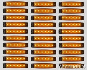 30 X 24V 24 Volt SMD 6 LED Giallo Lato Luce Laterale Posizione Camion Rimorchio - Imagen 1 de 1