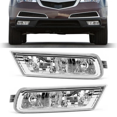 Fit 2010-2013 Acura MDX Pair 2 Piece Front Fog Driving Light Lamp Set LH RH - Image 1 of 4
