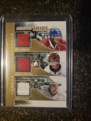 2010-11 Heroes & Prospects TRIO'S GOLD 9/10 PK Subban/Louis Leblanc/Lars Eller!! - Image 1 of 2