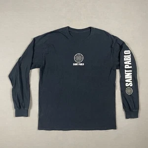 Kanye West Shirt Mens L Saint Pablo Tour Merch Y2K Hip Hop Rap Long Sleeve Yeezy - Picture 1 of 9