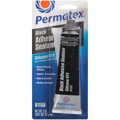 Permatex 81158 Black Silicone Adhesive Sealant 3 oz. Tube Pack of 1 - Image 1 of 4