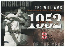 Ted Williams 2015 Topps Highlight of the Year #H8  Boston Red Sox  Hall of Fame
