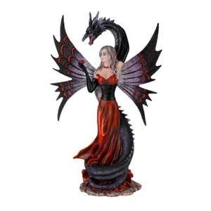 PT Pacific Trading Cold Cast Resin Fairies - Fairy with Dragon Figure - Picture 1 of 2