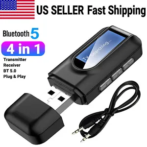 4 in 1 - Bluetooth 5.0 Transmitter Receiver USB Wireless 3.5mm Aux Audio Adapter