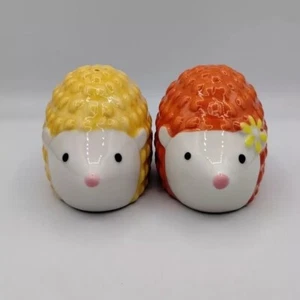 Pier 1 Hedgehog Woodland Animal Salt & Pepper Shakers Set Summer Decor - Picture 1 of 13