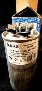 MARS 12281 Run Capacitor 30/5 MFD 440V Dual Round - Picture 1 of 3