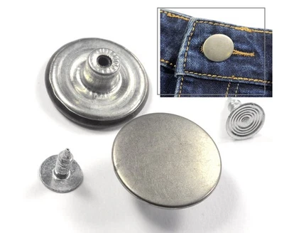 Jeans Knopf 20mm Jeanshose Jacken reparieren umtauschen Druckknopf Knopf Ersatz - Bild 1 von 4