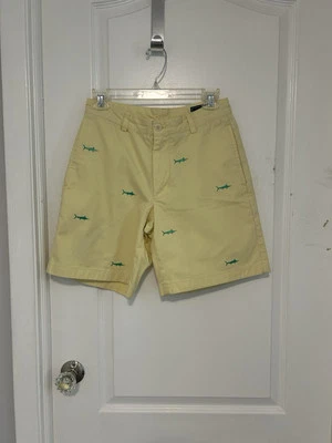 Vineyard Vines Women' Size 28 Yellow Green Swordswish Embroidered Pockets - Image 1 of 4
