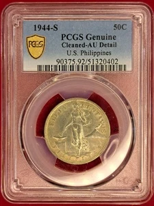 1916-S U.S. Philippines 20 Centavos – PCGS Genuine – VF Detail (1.9) - Picture 1 of 2