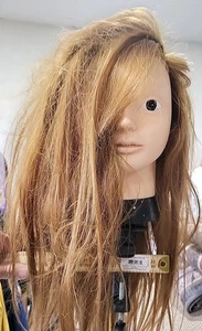 Maniquí Mujer Cabeza Larga 24" Jengibre Cabello con Abrazadera Cosmetología Entrenamiento Usado en Excelente Condición - Imagen 1 de 5