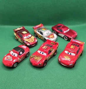 Lot of 6 Disney Pixar Lightning McQueen Cars 2 3 Diecast 1:55 Cruisin Tar Neon - Picture 1 of 13