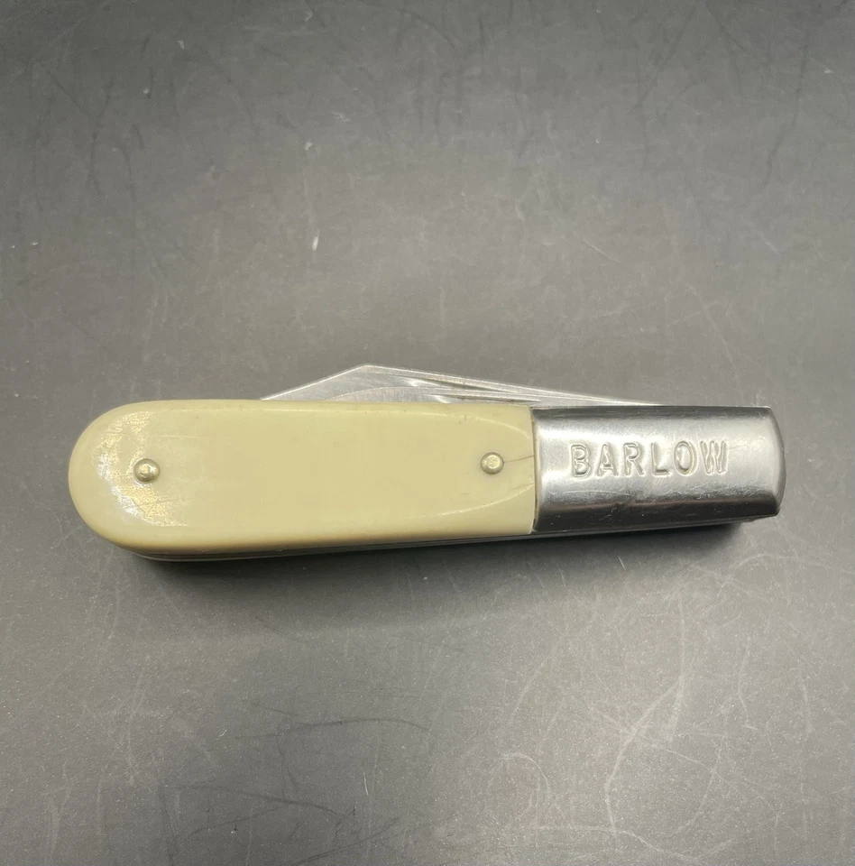 Cuchillo plegable de bolsillo vintage Imperial Barlow de acero inoxidable de 2 hojas Foto 1 de 4