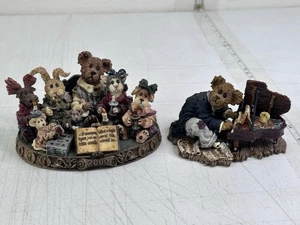 Boyds Bears 2PC Bearthoven Piano Candlelight Lot Chopsticks Chandler LTD ED - Foto 1 di 17
