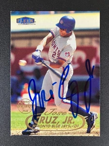 Jose Cruz Jr. 1998 Fleer Trad Blue Jays In Person IP TTM Signed Auto Autograph - Picture 1 of 3