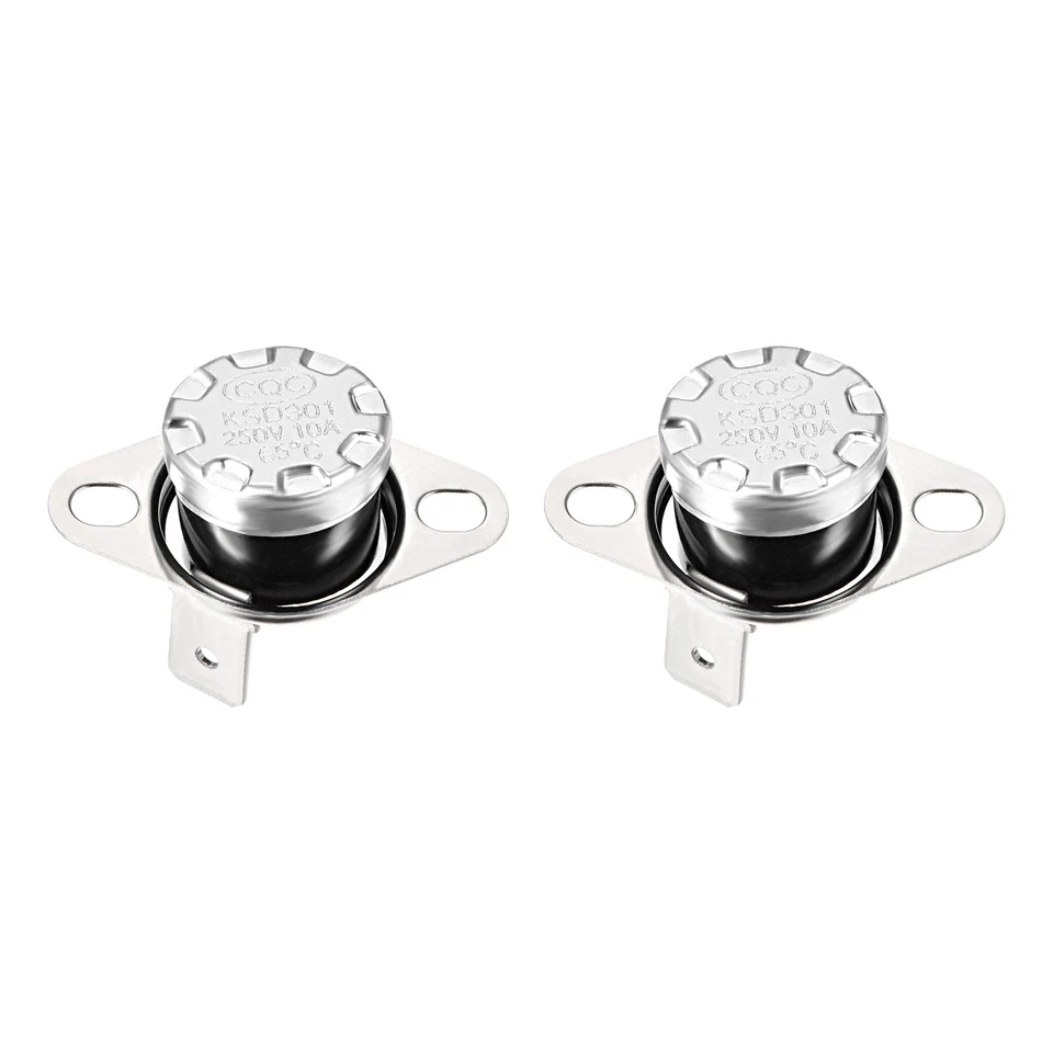 KSD301 Thermostat 65C NC Temperature Thermal Control Switch 90C Angle/2 Pcs - image 1 of 4