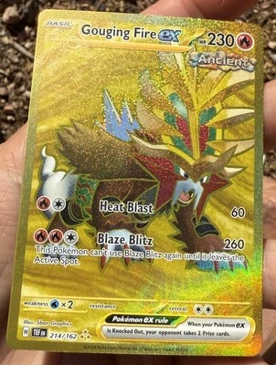 Gouging Fire ex 214/162 Sv05: Temporal Forces Holo Pokemon Card - MINT - Image 1 of 4