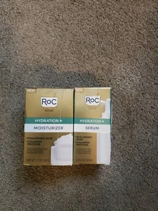 SET2-ROC HYDRATION & MOISTURIZER 1.7OZ&SERUM 1OZ HYALURONIC ACID&COLLAGEN*NEW* - Picture 1 of 6