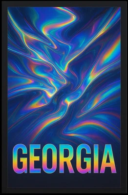 Georgia Vibrant Abstract Abstract Poster - Image 1 of 4