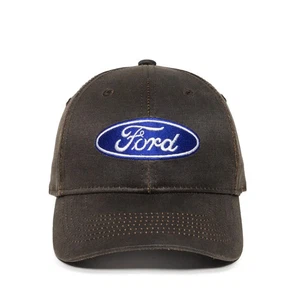 Ford Car Brand Outdoor Cap FRD14A Dark Brown, One Size Fits Adjustable Hat - Picture 1 of 8