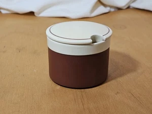 Vintage Hornsea Cinnamon Lidded Sugar Bowl – England – 1970s Pottery - Picture 1 of 5