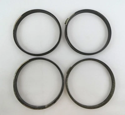 4 Vintage Metal Spring Tension Cork Lined Embroidery Cross 5" Round Hoops - Image 1 of 4