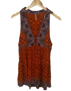 Free People Charlotte Rost ärmelloses Tunika Top Gr. S - Bild 1 von 6